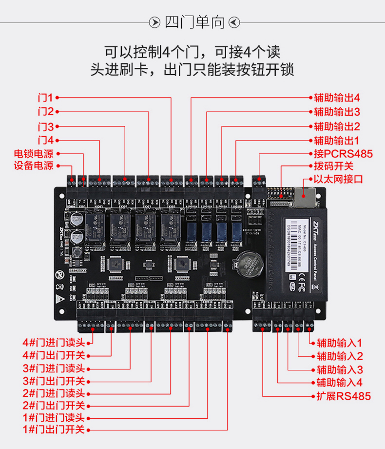 中控考勤門禁系統接線圖 中控考勤門禁系統接線圖